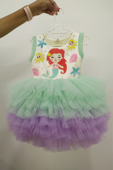 Mermaid with sea elements in 2 colors